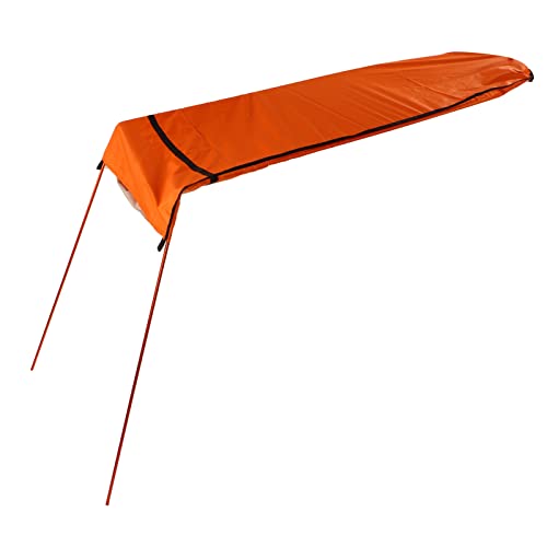 Chiyyak Kayak Sun Shade Canopy Oxford Stoff Falten Leicht zu Installieren Tragbarer Kajak Sonnenschild Markennisation für Bootskanu (Orange) von Chiyyak
