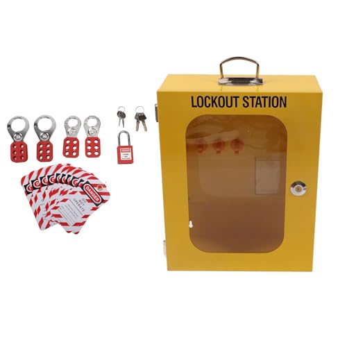 Chiyyak Lockout -Tag -Out Schrank, Hochleistungssicherheit Vorhängeschloss Hanger Kit Hochkraft Eisen Abschließbar, mit Industriellem 8 Paar Schlüssel von Chiyyak