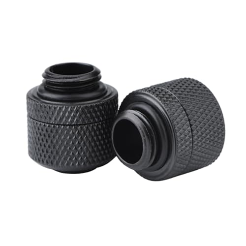 Chiyyak Messing Zwei Touch -Fitness, Kompakt und Flexibel, Plattierung, 2pcs G1/4 -Gewindeanschlüsse, Geeignet für den 9,5 -mm -Schlauch Geeignet (Schwarz) von Chiyyak