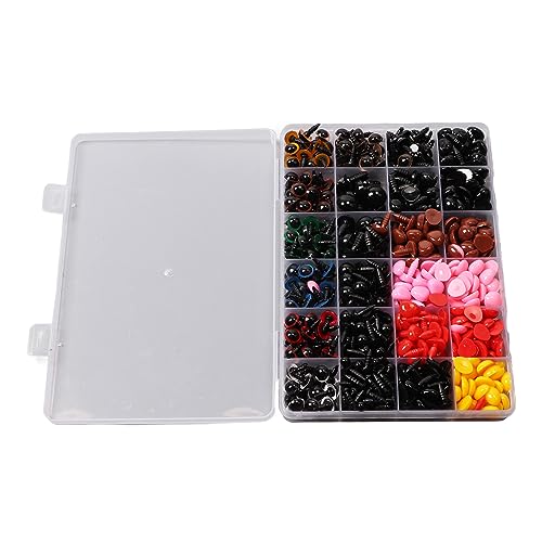 Chiyyak Puppenaugen Nase Set, Niedliche Lebhafte 787pcs Kompakte Plastikaugen Nase Set mit Unterlegscheiben für Plüschspielzeug für Puppenhandwerk Chiyyak Puppenaugen Nase Set, Niedliche Lebhafte 787pcs Kompakte Plastikaugen Nase Set mit Unterlegscheiben für Plüschspielzeug für Puppenhandwerk von Chiyyak