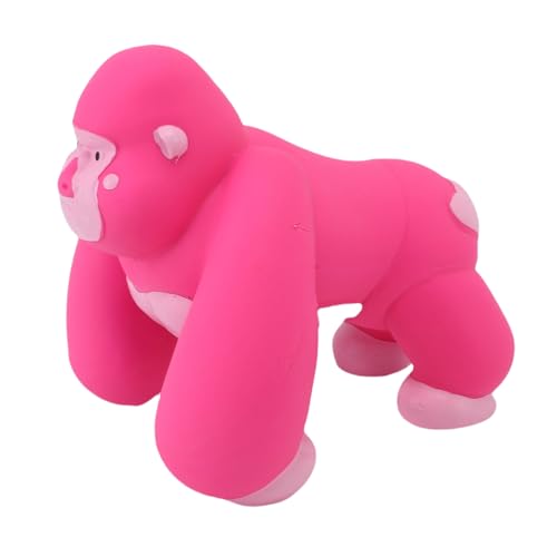Chiyyak Resilient Natur Latex Haustier Kaut Spielzeughund Kauenspielzeug, Quietschendes Zahnenspielzeug mit Lebendigen Farben, Eingebaut (Gorilla) von Chiyyak