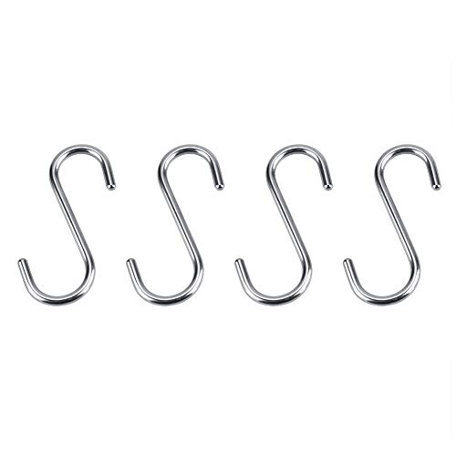 Chiyyak Shook 4 Stück 12×7×2 4 Stück Robuste S-förmige Edelstahl-Haken für Badezimmer, Küche, Kleidung, Huthaken Chiyyak Shook 4 Stück 12×7×2 4 Stück Robuste S-förmige Edelstahl-Haken für Badezimmer, Küche, Kleidung, Huthaken von Chiyyak
