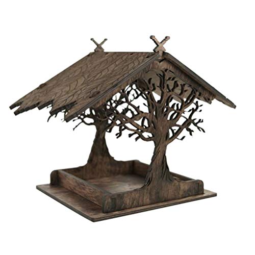 Chiyyak Vogelhäuschen, hölzernes Vogelhaus Futterstationen Kreative Vogelfutterstationen Hängender Vogelfutter-Spender Wildvögel Home Garten Hof Baum Dekoration Chiyyak Vogelhäuschen, hölzernes Vogelhaus Futterstationen Kreative Vogelfutterstationen Hängender Vogelfutter-Spender Wildvögel Home Garten Hof Baum Dekoration von Chiyyak