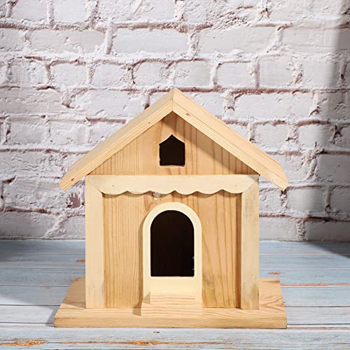 Chiyyak Vogelhäuser für Erwachsene Box 22×22×16 Holz-Vogelhaus Handgemachter Vogel-Nistkasten Outdoor-Garten Dekorativ von Chiyyak