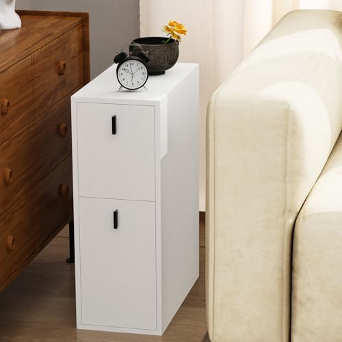 Chleby Nachttisch Schmal Nachttische Hoher Beistelltisch Con 2 cassetto Nachtschrank Schmaler Nachttisch mit Ablagefächern Sofatisch 25x51x68cm Weiß Chleby Nachttisch Schmal Nachttische Hoher Beistelltisch Con 2 cassetto Nachtschrank Schmaler Nachttisch mit Ablagefächern Sofatisch 25x51x68cm Weiß von Chleby
