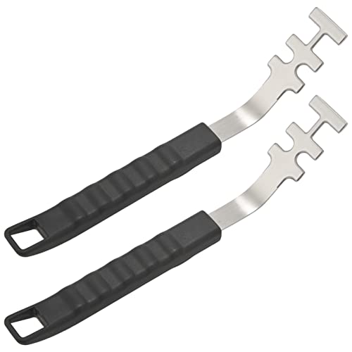 Chnegral 2 hitzebeständige Grillrost-Heber, verbrühungsschutz, Grill-Werkzeug, Grill-Zubehör, für Camping Chnegral 2 hitzebeständige Grillrost-Heber, verbrühungsschutz, Grill-Werkzeug, Grill-Zubehör, für Camping von Chnegral