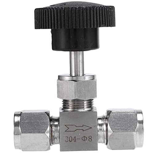 Chnegral Einstellbares Nadelventil AD 8 Mm Rohr Edelstahl 304 Hochdruck SäUrefester Gerader Kartensatz Kran von Chnegral
