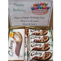 Galaxy Luxus Chocolate Box Geschenkkorb, Personalisierte Nachricht, Ideales Geschenk Für Geburtstage, Weihnachten, Valentinstag, Mütter Und Väter von ChocolateAndSweetsGB