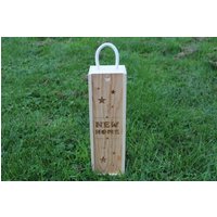 Weinkiste Aus Kiefernholz Mit Gravur Neues Zuhause Geschenk Seil Griff von ChompboardsUK