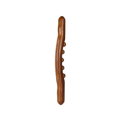 Faszienstab Holz Wooden Lymphatic Massage Stick Massagestab Gua Sha Therapy Stab Körper Neck Massager Massagestäbe Auf Dem Rücken Aus Beinmassagestab Scraping Tools (Karbonisierte 5 Perlen) von ChongKuan