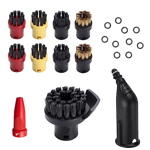 9 Pcs Dampfreiniger Ersatzteile Sätze Kompatibel SC1 SC2 SC3 SC4 SC5 SC7 CTK10, Dampfreiniger Zubehör Enthalten 6 Rundbürste, 1 Rundbürste Gross, 1 Düsen und 1 Erweiterte Düse von Choonjin