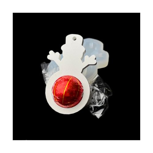 Schneemann Silikonform – kompatibel mit Lindor®-Kugeln Ø 29 mm, handgefertigte Gießform für Jesmonite, Raysin, Beton & Weihnachtsanhänger Chooseyours11 Jesmotex 2D (1) von Chooseyours11