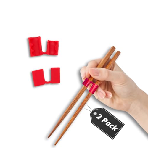 Essstäbchen, Trainer-Helfer, Trainings-Essstäbchen für übergroße Essstäbchen, Übungs-Essstäbchen-Helfer für Erwachsene, Kinder, Anfänger, wiederverwendbare Essstäbchen-Trainer, 2 Stück von ChopSabers