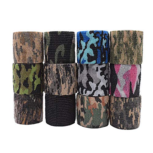 Chostky 12 Rolls Selbstklebende Au?envlies-Tarnb?nder - Woodland Camo - Rifle Wrap Chostky 12 Rolls Selbstklebende Au?envlies-Tarnb?nder - Woodland Camo - Rifle Wrap von Chostky