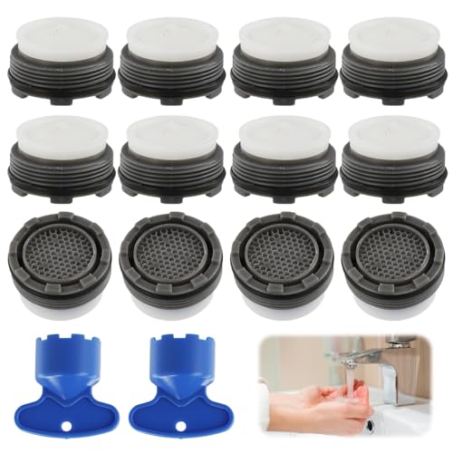 Chovbe Strahlregler für Wasserhähne 12 Stück – M23.5 Wasserhahn-Sieb, Wassersparend, Anti-Kalk, Werkzeugfreie Installation für Küche & Bad von Chovbe