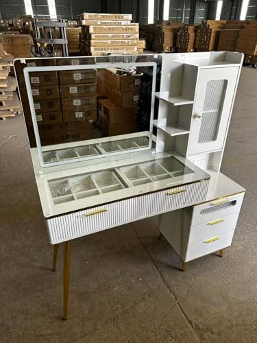 Chrangmay Schminktisch mit Spiegel und Lichtern-X-004 von Chrangmay