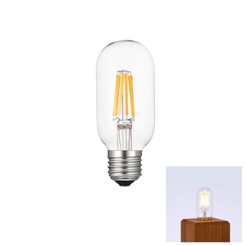 Chrasy 1X T45 LED Lampe Retro 6W E27 Zylindrisch Lampenfassung Filament Fadenlampe Warmweiss 3000K Dekorative AC220-240V Nicht Dimmbar von Chrasy