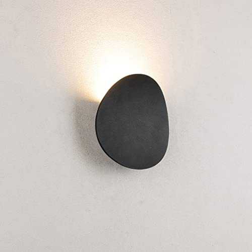 Chrasy 7W LED Wandleuchte Außenwandleuchte Metall Wandlampe Warmweiß 3000K mit Einstellbar Abstrahlwinkel Wandlicht Aluminium Wandbeleuchtung IP65 Wasserdichte(Schwarz) von Chrasy