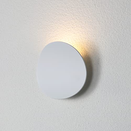 Chrasy 7W LED Wandleuchte Außenwandleuchte Metall Wandlampe Warmweiß 3000K mit Einstellbar Abstrahlwinkel Wandlicht Aluminium Wandbeleuchtung IP65 Wasserdichte(Weiß) von Chrasy
