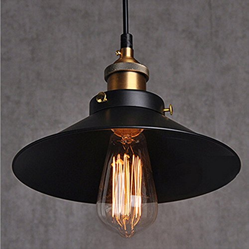 Vintage Pendelleuchte Lampenschirm Retro Edison Loft Industrielle Deckenleuchte Lampenschirm Lackiertem Land Art Lampe für Esszimmer, Wohnzimmer, Restaurant von Chrasy