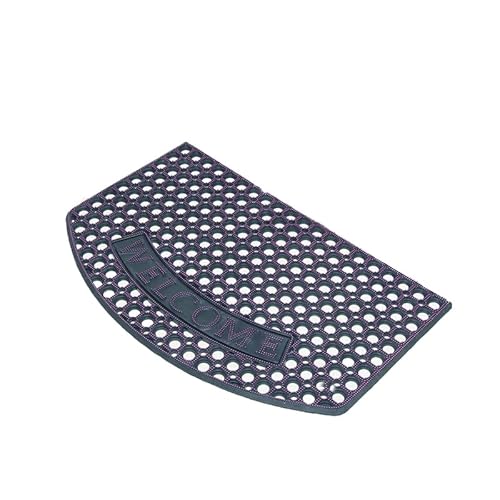 Chrasy Kokosnuss Rutschfester Eingangsmatte Fußmatte außen Stil Fußmatte außen Kokosnuss mit Muster Effektive Resistentes Gummi für Haustür, leicht zu reinigen - 49 x 79 cm (Lila) von Chrasy