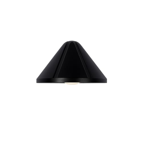 Chrasy Moderne LED Wandleuchte Dreieckig IP65 7W Aluminium3000K Warmweißes Licht Schwarz/Weiß Rostfrei für mit Klarglas Innen/Außenleuchte Innen: Eingang, Balkon, Flur, Treppe, Wohnzimmer (Schwarz) von Chrasy