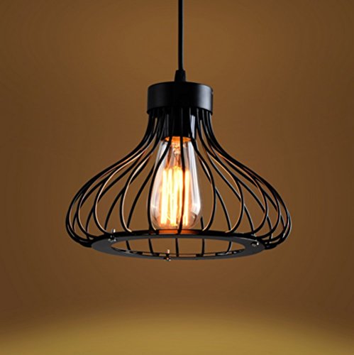 Vintage Industrie Beleuchtung Metall Loft Pendelleuchte Retro Deckenleuchte Vintage Lampe Shade Loft Coffee Bar Küchenhänge pendelleuchte (Schwarz) von Chrasy