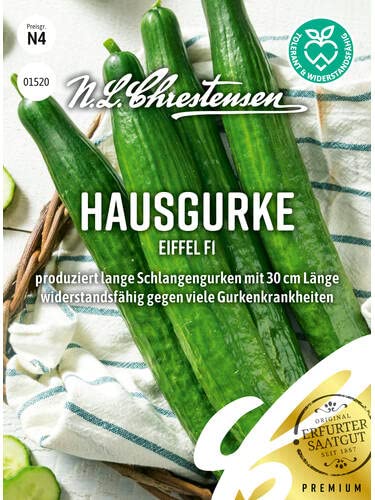 Hausgurke Eiffel F1, Packungsgröße N2, Portion Saatgut von Chrestensen