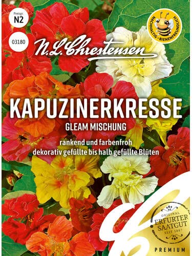 Kapuzinerkresse Gleam Mischung, N.L. Chrestensen Blumensamen Mischung für Garten und Wiese von Chrestensen