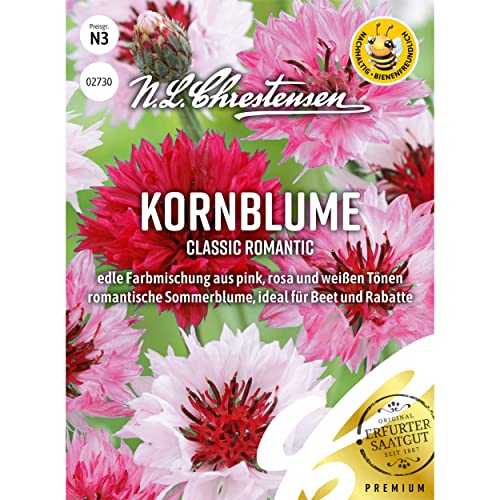 Kornblume Classic Romantic, Saatgut, Blumensamen, Kornblumenmix Blumenbeet, essbaren Blüten von Chrestensen