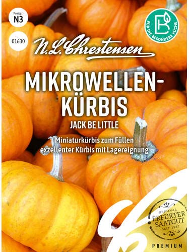 Kürbis Jack Be Little Samen, Mikrowellenkürbis, Packungsgröße N3, Portion Saatgut von Chrestensen