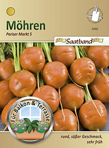 Möhren Pariser Markt 5 Saatband für Balkon & Terrasse rund süßer Geschmack sehr früh 43002 Möhre von Chrestensen