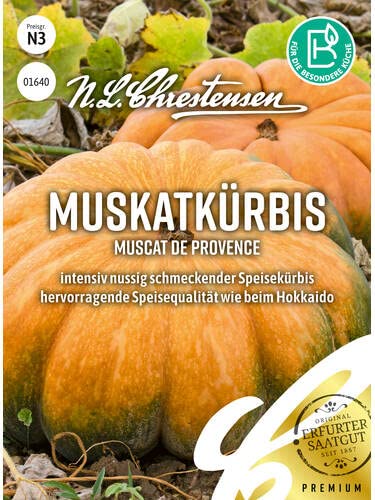 Muskatkürbis Muscat de Provence Samen, Packungsgröße N3, Portion Saatgut von Chrestensen