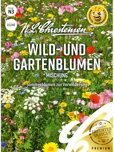 N.L. Chrestensen Wild- und Gartenblumen Mischung, Blumensamen Mischung für Garten und Wiese von Chrestensen