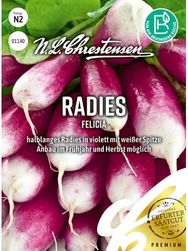 Radies Felicia, Radischen, Packungsgröße N2, Portion Saatgut von Chrestensen