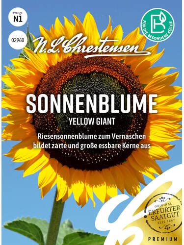Sonnenblume Yellow Giant Samen, Packungsgröße N1, Portion Saatgut von Chrestensen