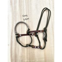 Halfter Pony Aus Seil in Oliv Zum Reiten, Bodenarbeit Und Führen von ChriStallHalfter