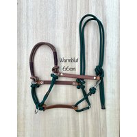 Leder-Sidepull Größe Warmblut | Full in Dunkelgrün Zum Reiten, Bodenarbeit Und Führen Leder-Sidepull Größe Warmblut | Full in Dunkelgrün Zum Reiten, Bodenarbeit Und Führen von ChriStallHalfter