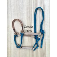 Ledersidepull Größe Warmblut | Full Und Vollblut Aus Seil in Aqua Zum Reiten, Bodenarbeit Führen von ChriStallHalfter