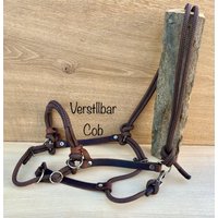 Sidepull Größe Vollblut | Cob Verstellbar Aus Seil in Braun Mit Zopfmuster Zum Reiten, Bodenarbeit Und Führen von ChriStallHalfter