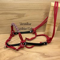 Sidepull Größe Vollblut Verstellbar Aus Seil in Kirschrot Zum Reiten, Bodenarbeit Und Führen Sidepull Größe Vollblut Verstellbar Aus Seil in Kirschrot Zum Reiten, Bodenarbeit Und Führen von ChriStallHalfter