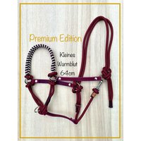 Sidepull Größe Warmblut | Full Aus Seil Und Weichem Fettleder in Bodeaux Zum Reiten, Bodenarbeit Führen von ChriStallHalfter