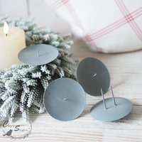 Adventskranz Kerzenhalter Grau 4 Stk Adventskranz Kerzenhalter Grau 4 Stk von ChriSueMuenster