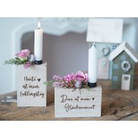 Herbstdeko Kerzenhalter Spruch von ChriSueMuenster