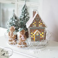 Weihnachtsdeko Lebkuchenhaus Tablett Weihnachtsdeko Lebkuchenhaus Tablett von ChriSueMuenster