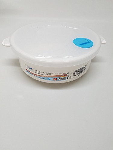 Chriluka Mikrowellenteller Kasserolle Mikrowellengeschirr m Dampfventil Deckel für Mikrowelle 1 Liter Rund Erhitzen Einfrieren von Chriluka