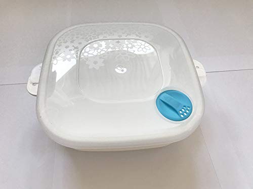 Chriluka Mikrowellenteller Kasserolle Mikrowellengeschirr m Dampfventil Deckel für Mikrowelle 1 Liter quadratisch Erhitzen Einfrieren von Chriluka