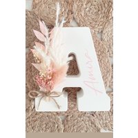 Buchstabe Namensbuchstabe Flowerletter Trockenblumen Mit Namen Personalisiert 3D Initialien von ChriluzaShop