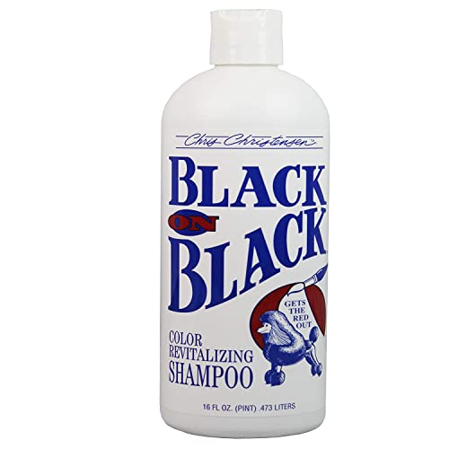 Chris Christensen Black On Black Shampoo - Professionelles Hundeshampoo für tiefes Schwarz und glänzendes Fell - Großzügige Vorratsgröße für langanhaltende Pflege, 473ml von Chris Christensen