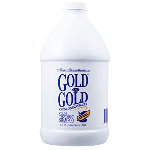 Chris Christensen Gold on Gold Shampoo - Hundeshampoo für strahlendes Fell und glänzende Ergebnisse, 1,89 l von Chris Christensen